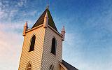 Wolford Chapel Steeple At Dawn_01712